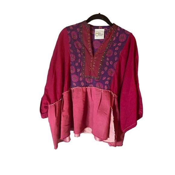 The Morgan factory NWOT handmade, one of a kind mixed media art to wear shirt - Picture 1 of 6